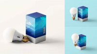 2454+ Led Bulb Box Mockup Free Download Free PSD