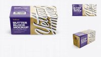 2455+ 250g Butter Block In Metallic Foil Wrap PSD Mockup Front Exclusive Editable PSD File