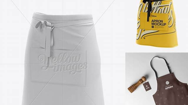 2458+ Half Apron PSD Mockup Halfside View Smart Layer Mockup Free