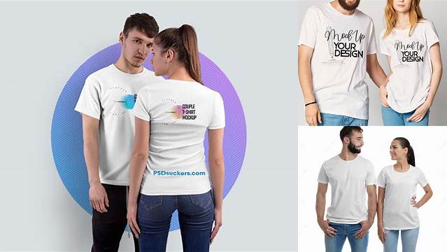 246+ Couple T Shirt Mockup Free Best Free Mockup PSD