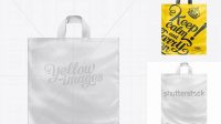 246+ White Plastic Carrier Bag with Loop Handles Professional Photoshop Design Freebie