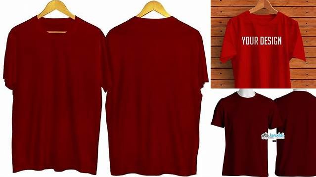 2460+ Mock Up Kaos Merah Maroon Best for Showcase