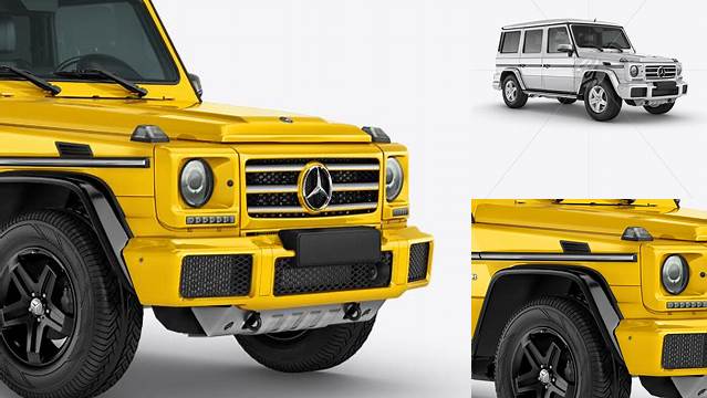 2461+ Mercedes-Benz G class PSD Mockup Half Side view Creative Photoshop Resources