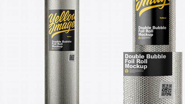 2464+ Double Bubble Foil Roll PSD Mockup Premium Design Freebie