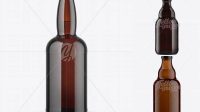 2468+ Black Amber Bottle with Dark Beer 330ml Smart Object Free Photoshop File