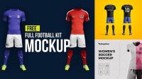 2469+ Women’s Full Soccer Kit PSD Mockup Free Graphic Design Resource