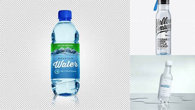 2471+ PET Plastic Reusable Water Bottle PSD Mockup Free Download Design Mockup