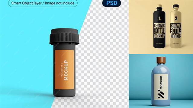 2474+ Matte Baby Bottle PSD Mockup Fully Editable PSD Template