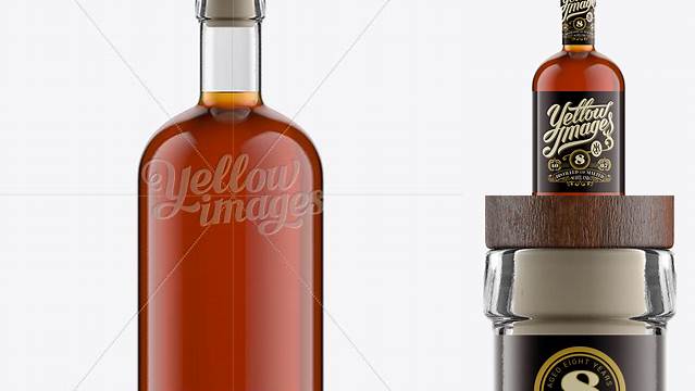 2478+ 75cl Oslo Plate Bottle with Whisky PSD Mockup Digital Download PSD for Free