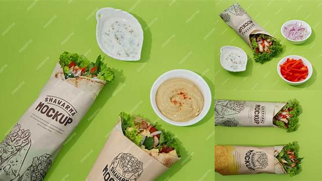 2484+ Shawarma Packaging Mockup PSD Free Download