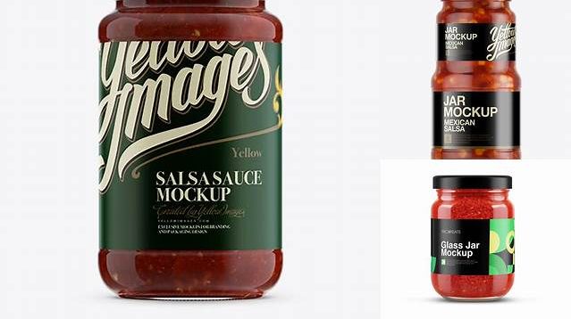 2490+ Salsa Jar Mockup Include TIFF