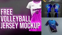 2492+ Mockup Jersey Voli Creative Design PSD Free Download