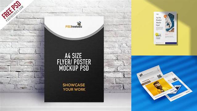 2495+ Man With A4 Poster PSD Mockup For Free Download