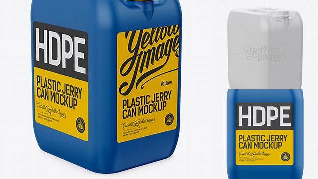 2497+ 20L Plastic Jerry?an PSD Mockup Halfside View Easy-to-Use PSD Template