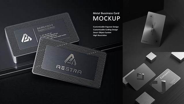 250+ Metallic Business Cards PSD Mockup Smart Object Free Photoshop File