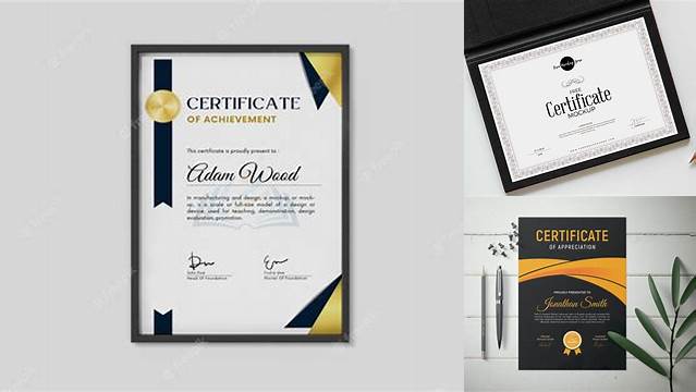 2502+ Certificate Mockup Best for Showcase