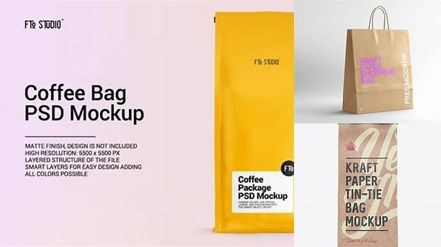 2503+ Kraft Bag with a Tin-Tie PSD Mockup Front View Photoshop Resource Free