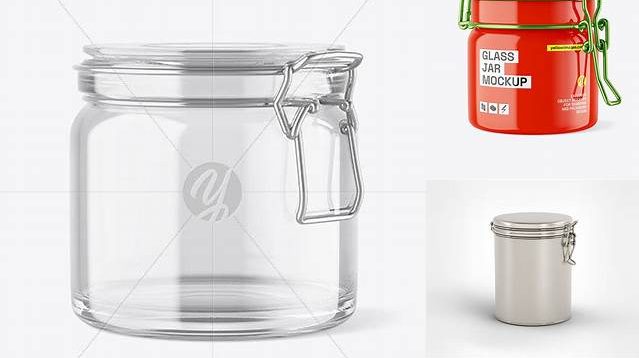 2504+ Ceramic Jar with Clamp Lid PSD Mockup Digital Resource Free Download