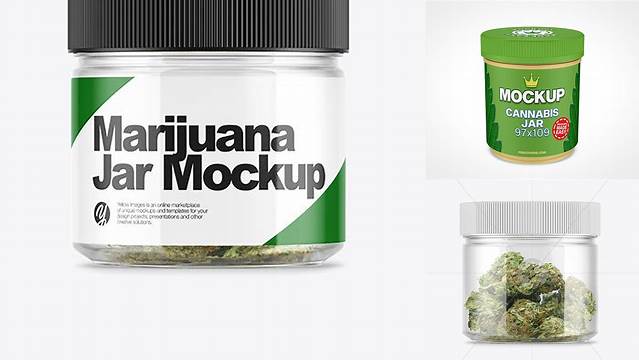 2508+ Weed Jar Mockup For Free Download