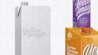 2511+ 1L Carton Package PSD Mockup Half Side View Photoshop PSD Free for Designers