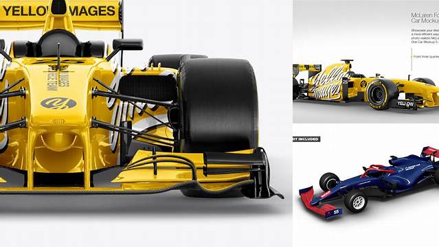 2512+ McLaren Formula 1 PSD Mockup Front view Custom Design Freebie PSD