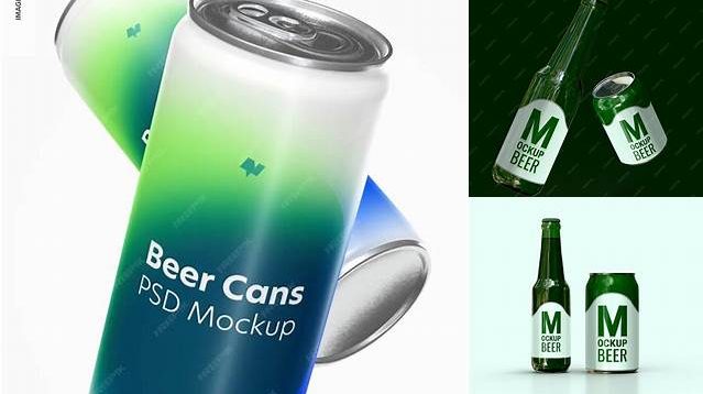 2514+ 500ml Beer Can PSD Mockup Stylish PSD for Free