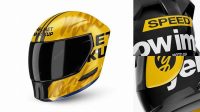 2516+ Moto GP Helmet PSD Mockup Half Side View Premium Quality PSD Freebie