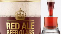 2516+ Weizen Glass with Red Ale Beer PSD Mockup Advanced and Editable PSD Template Free