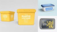 2523+ Glossy Plastic Container PSD Mockup Premium Free Mockup PSD