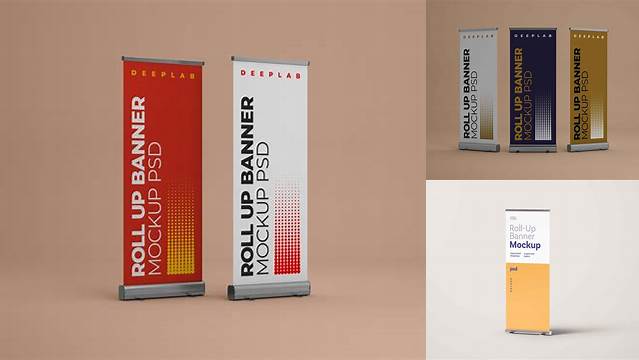 2523+ Roll Up Banner Mockup Free Download Unique Free Photoshop Files