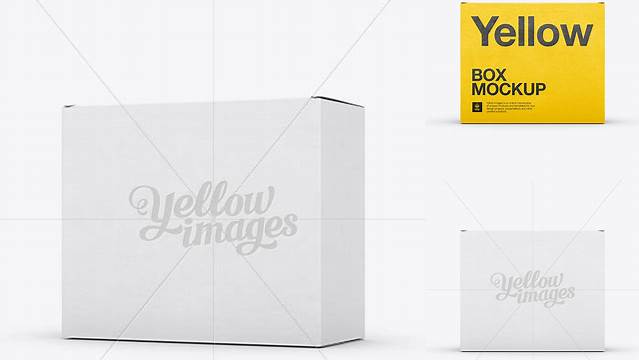 2523+ Small White Cardboard Box PSD Mockup Front View Eye-Level Shot Versatile Photoshop Freebie