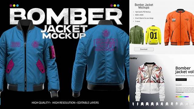 2529+ Bomber Jacket Mockup Custom Mockup Graphic Design