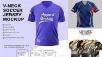 2532+ Mockup Jersey V Neck High-Quality Editable PSD