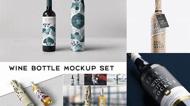 2533+ Wine Bottle in Kraft Wrap With Label PSD Mockup Smart Object PSD Free Resource