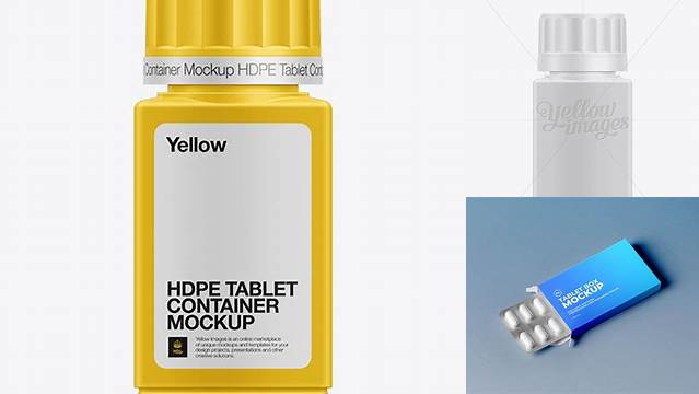 2535+ 50ml Tablet Container PSD Mockup Layered PSD File Free Download