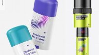 2537+ Metallic Deodorant Stick PSD Mockup Advanced and Editable PSD Template Free