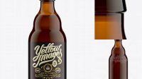 2548+ 33cl Steinie Amber Glass Bottle PSD Mockup Custom Graphic Mockup File