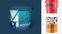 2549+ Matte Bucket PSD Mockup Side View PSD Download