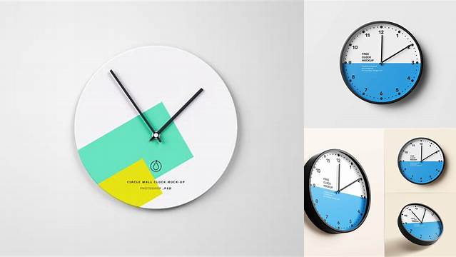 2552+ Clock Mockup Psd Modern Free PSD Template