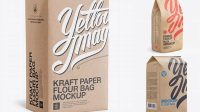 2554+ Kraft Paper Flour Bag PSD Mockup Halfside View Mockup PSD Free Download