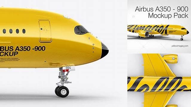 2555+ Airbus A 350-900 PSD Mockup Side View Free PSD for Creatives