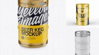 2556+ 50L Matte Beer Keg PSD Mockup Professional Quality PSD Freebie