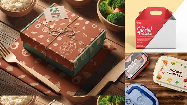 2557+ Paper Lunch Box Mockup Editable PSD File