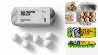 2558+ 12 Eggs Carton PSD Mockup Front 3/4 View Versatile PSD Mockup File