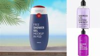 2559+ Metallic Shower Gel Bottle PSD Mockup Premium Quality PSD Freebie