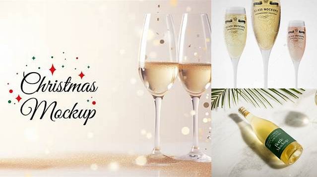 2562+ Champagne Matte Glass PSD Mockup Download Free