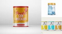 2563+ Milk Powder Can PSD Mockup Download Free PSD