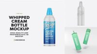 2563+ Whipped Cream Bottle PSD Mockup Fully Customizable Photoshop Freebie