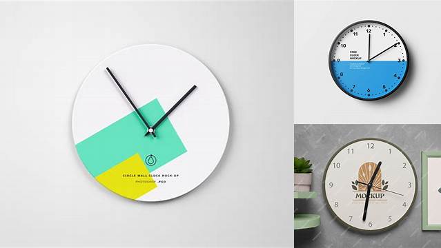 2564+ Wall Clock PSD Mockup Custom PSD Mockup Template