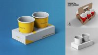 2566+ Paper Cup Carrier PSD Mockup For Free Download